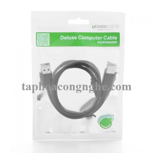 Ugreen 10346 0.5M màu Đen Cáp sạc truyền dữ liệu USB 2.0 sang MICRO USB có trợ nguồn USB US107 30010346